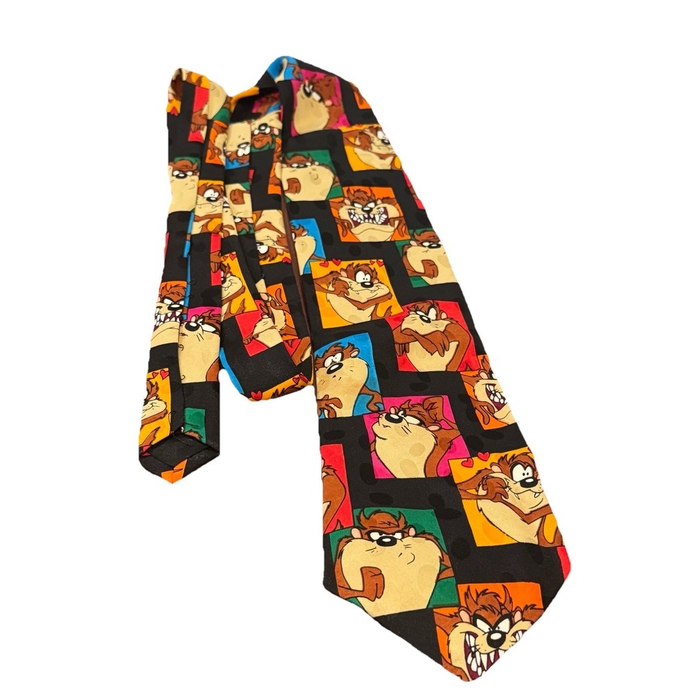 Looney Tunes Men's Polyester Tie Tasmanian Devil Taz 57" Vintage Necktie